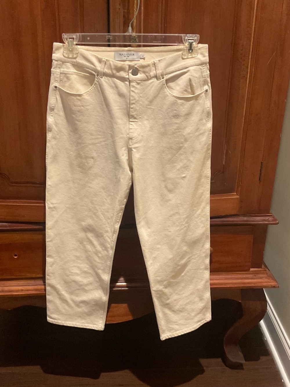 M.M. Lafleur Daria 90s Jeans , Color Bright Ivory, Size 10